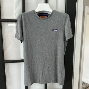 Superdry orange label women’s gray basic tee -size small